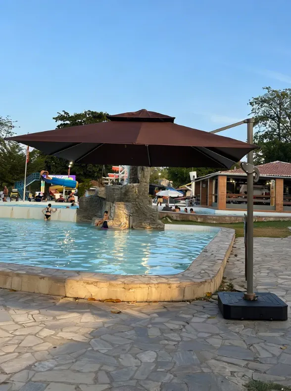 Ombrelone Refugia Guarda Sol Java Alumínio 3,0 x 3,0 C/ Base 130L - Foto 3