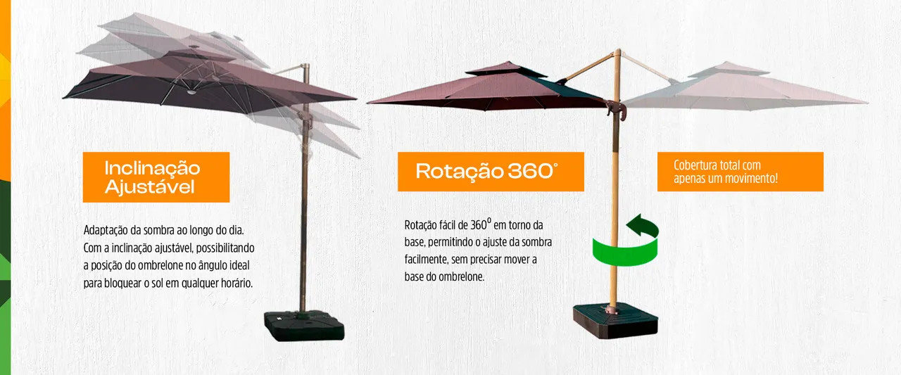 Detalhes de qualidade dos ombrelones